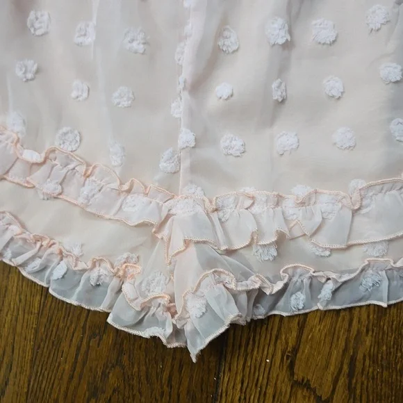 Simple Blush Ruffle High Waist Romper. - Picture 2 of 6